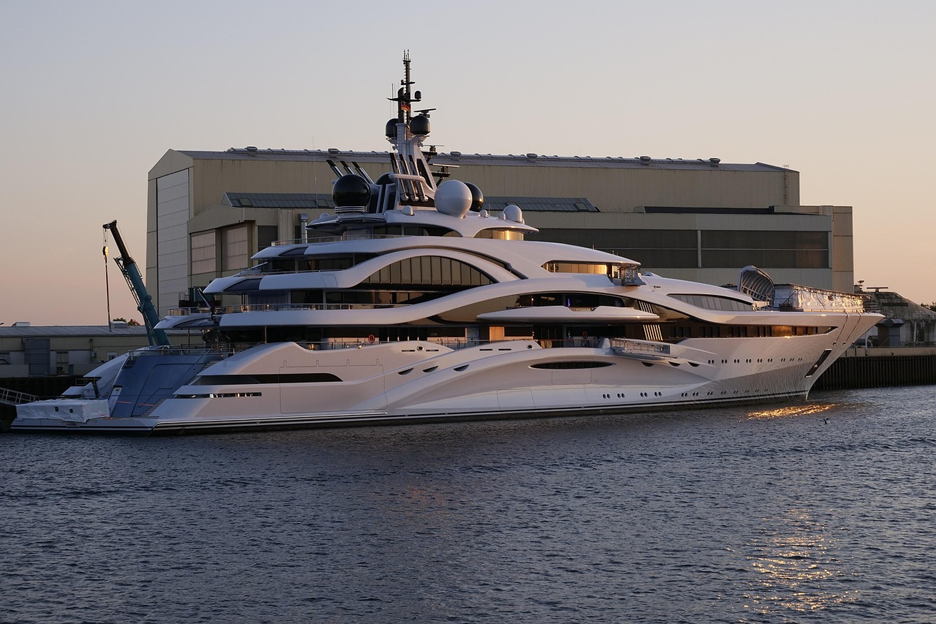 Quay Maritime Yacht in shipyard, shore-side maritime recruitment